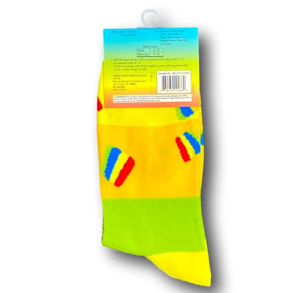 3/$20 Airheads Retro Candy Funny Novelty Crew Socks - NWT